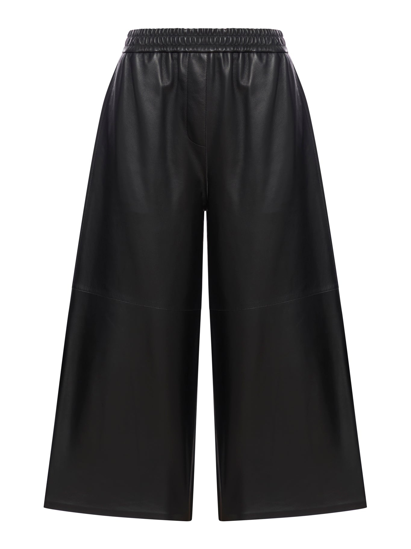 CROPPED TROUSERS IN LAMB NAPPA - 1