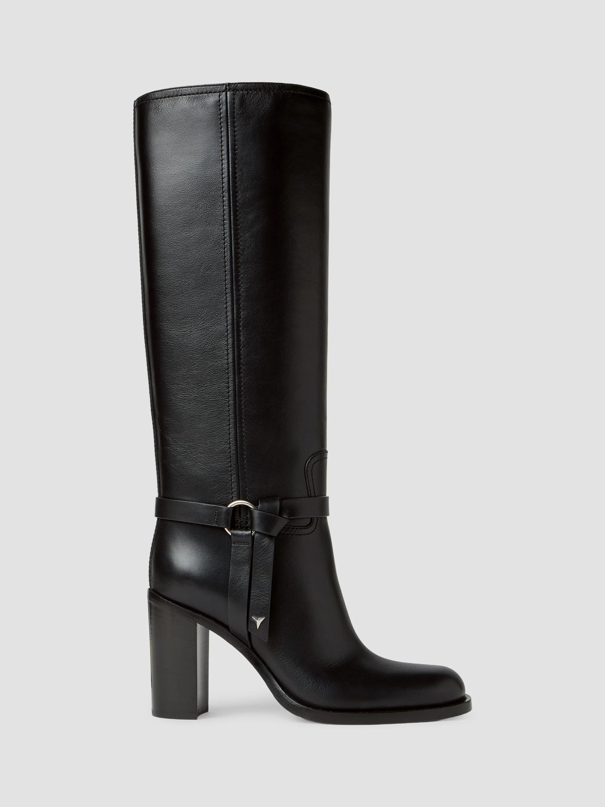 Women's 95MM Dressage Knee-High Leather Boots - Nero - 1