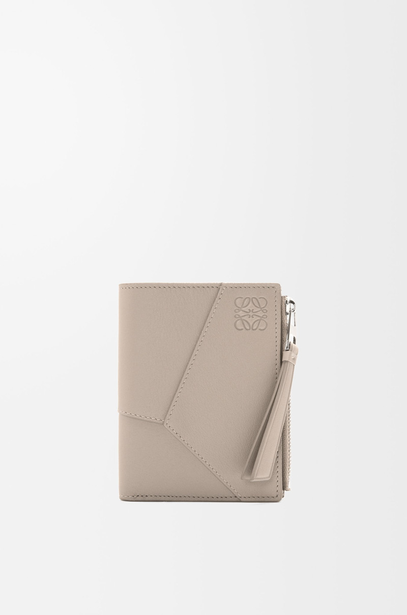Puzzle slim compact wallet in classic calfskin 1