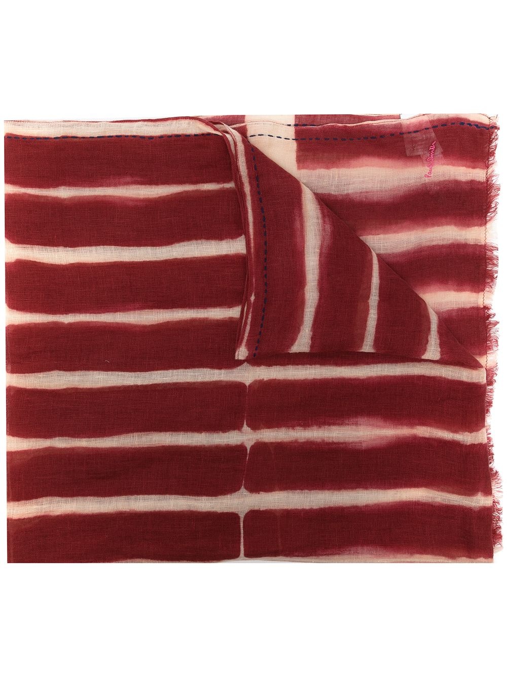 striped linen scarf - 1