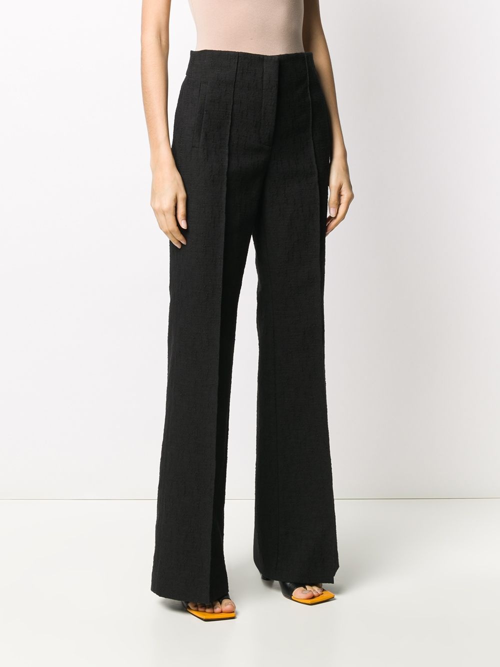 textured pleated trousers - 3