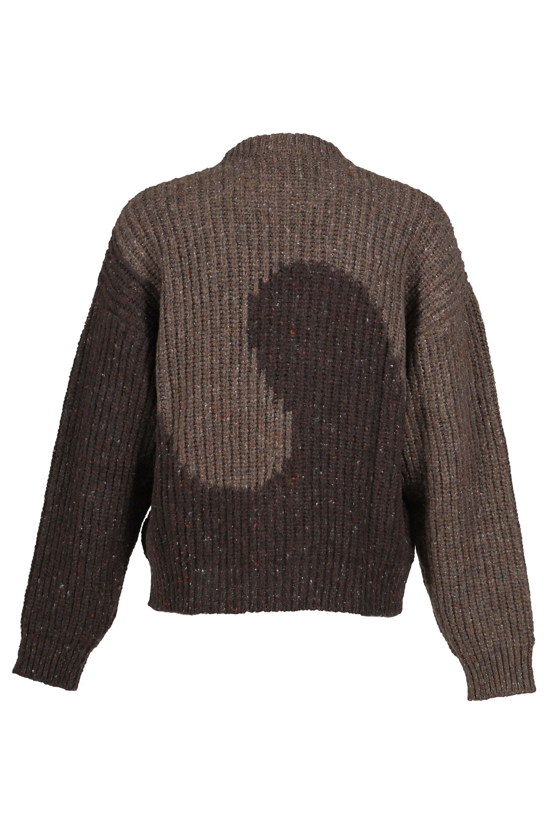 SWIRL WOOL CREWNECK KNIT / BRW - 2