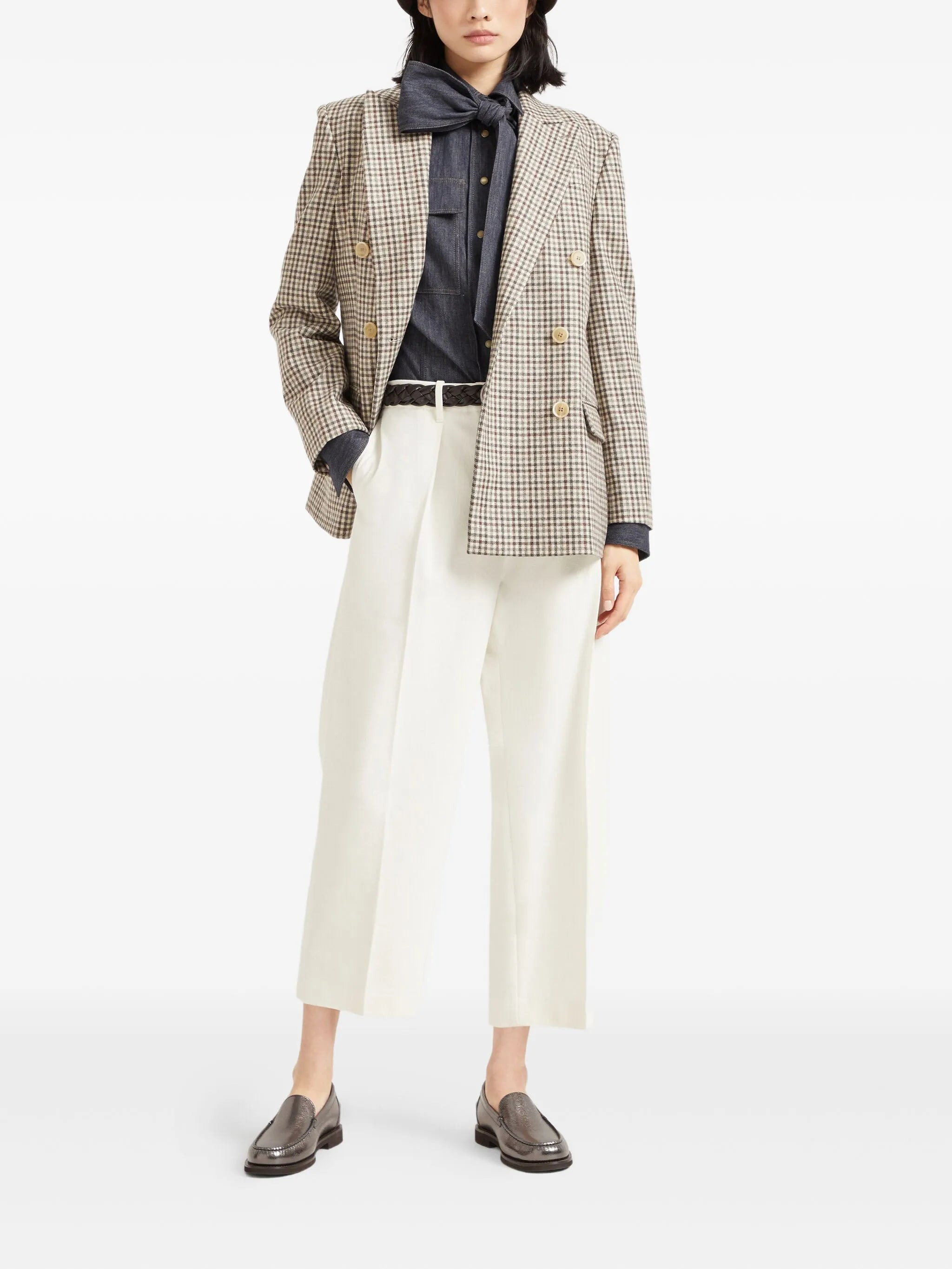 Brunello Cucinelli Pussy-bow Shirt - 5