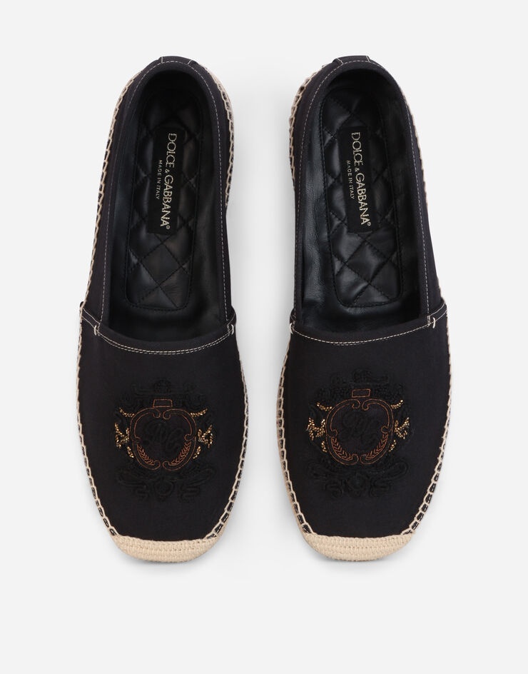 Canvas espadrilles with coat of arms embroidery - 4