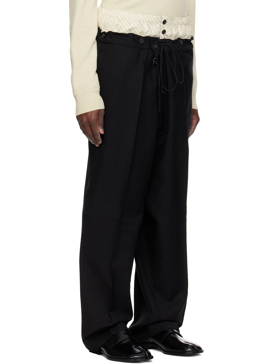 Black Layered Trousers - 2