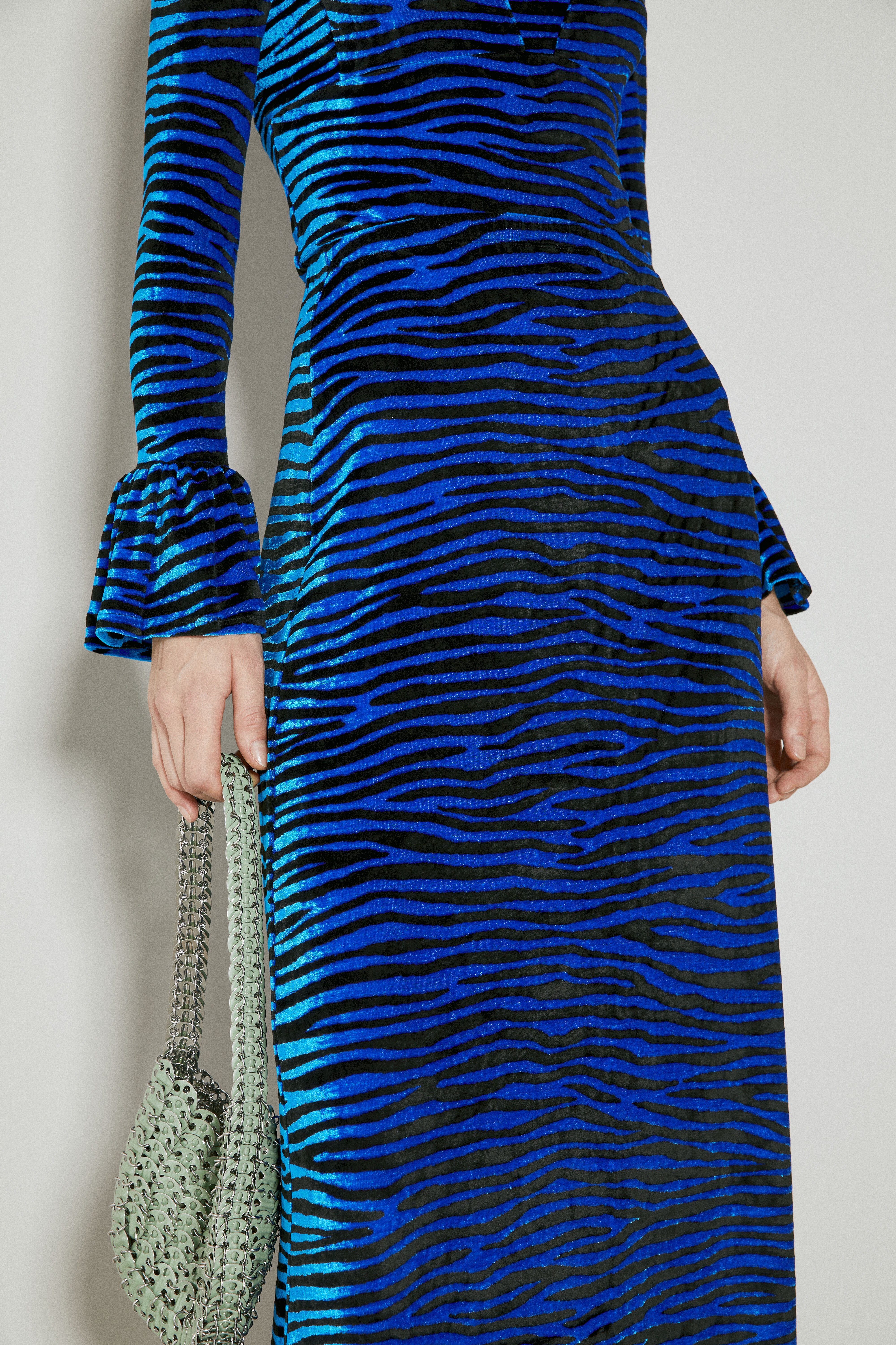Velvet Zebra Print Skirt - 5