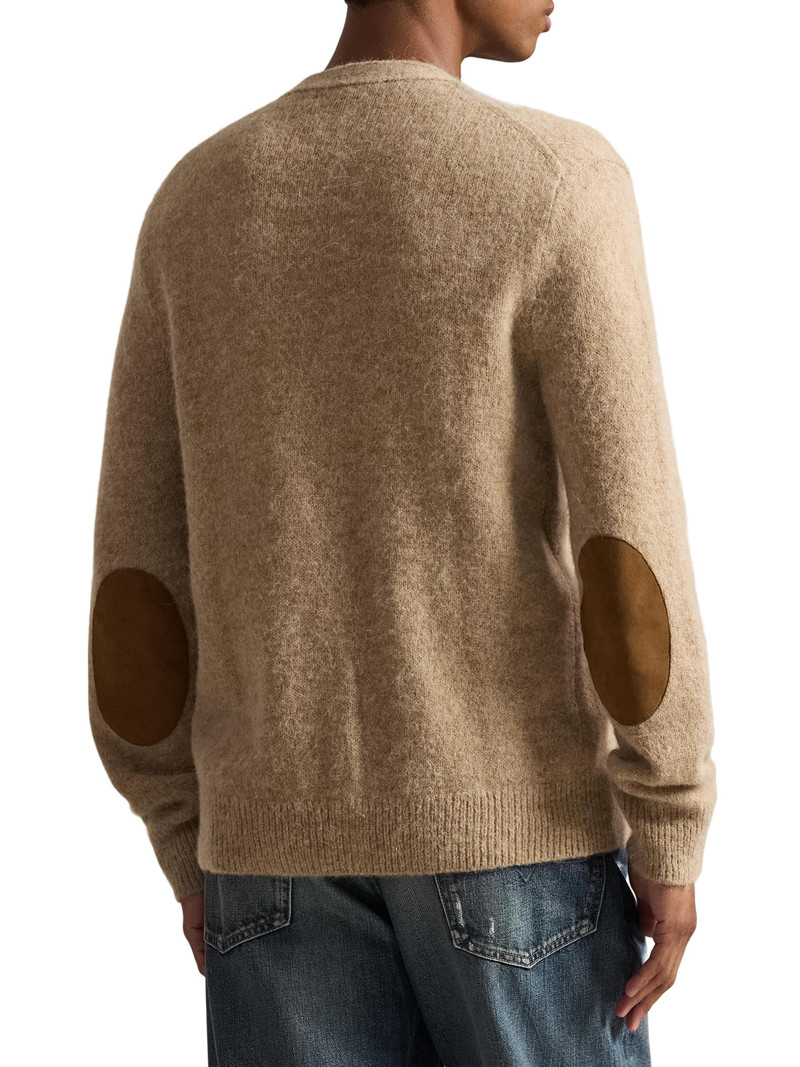 Men's Wool-Alpaca-Blend Cardigan - Wheat Tan Heather 4