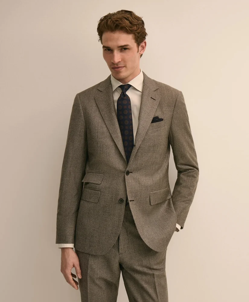 Slim Fit Wool Mini-Houndstooth 1818 Suit - 1