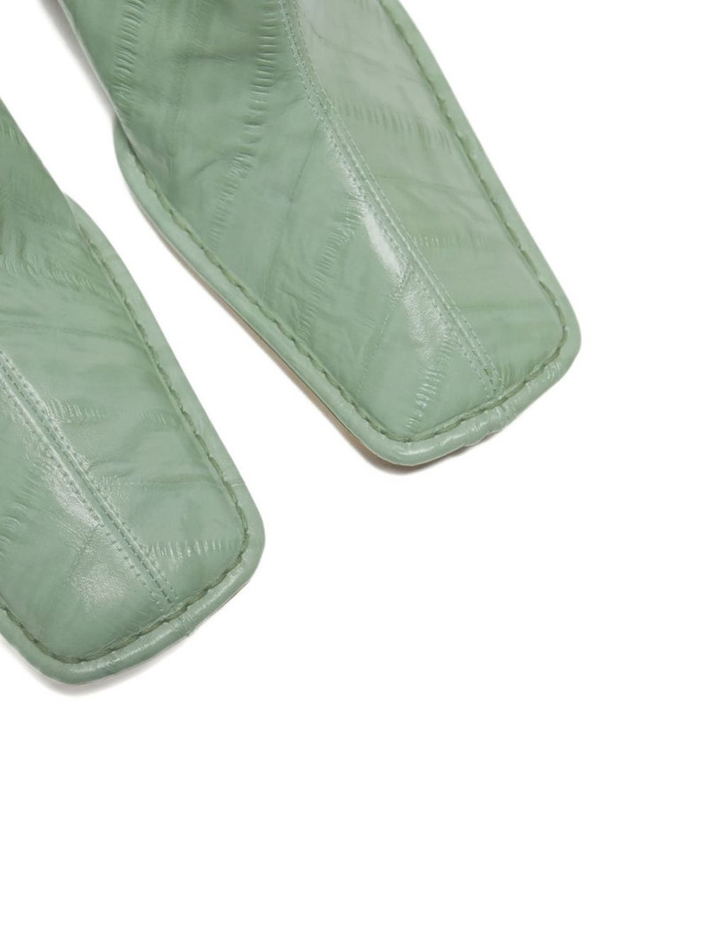90mm Anitha eel-embossed square-toe boots 5