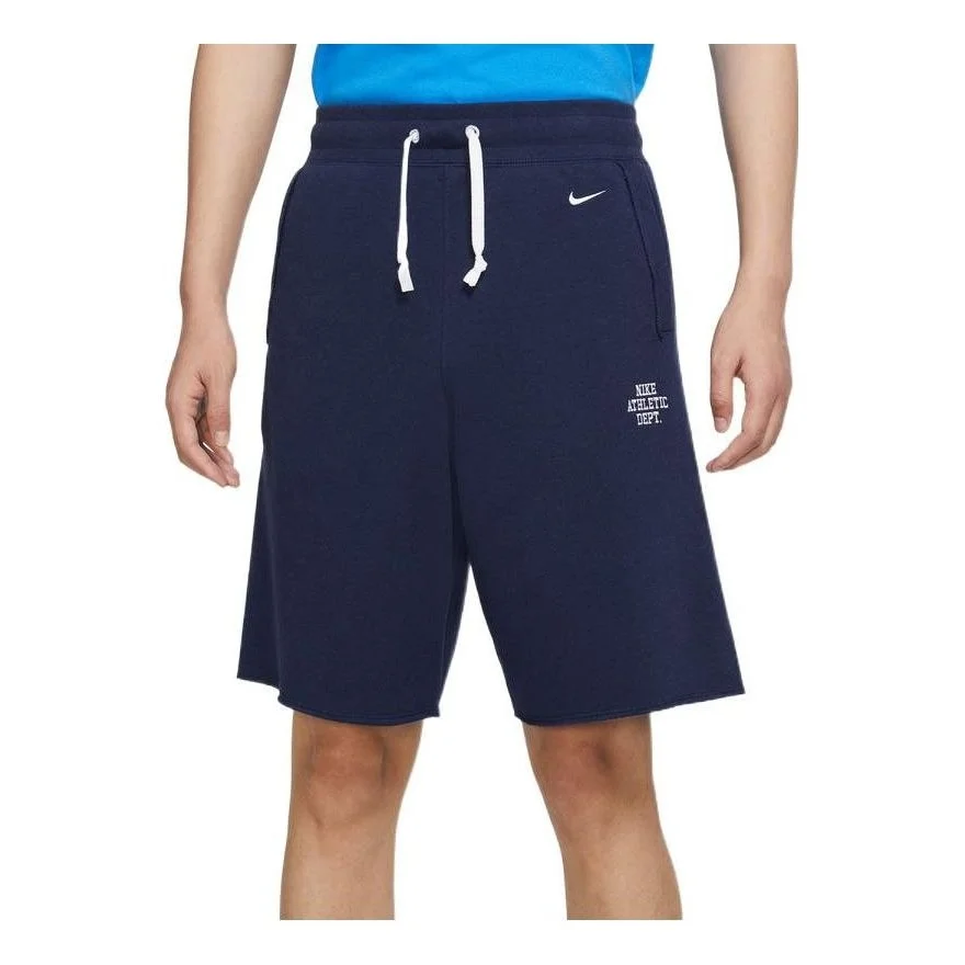 Men's Nike Logo Printing Casual Loose Shorts Navy Blue FD0307-410 - 1