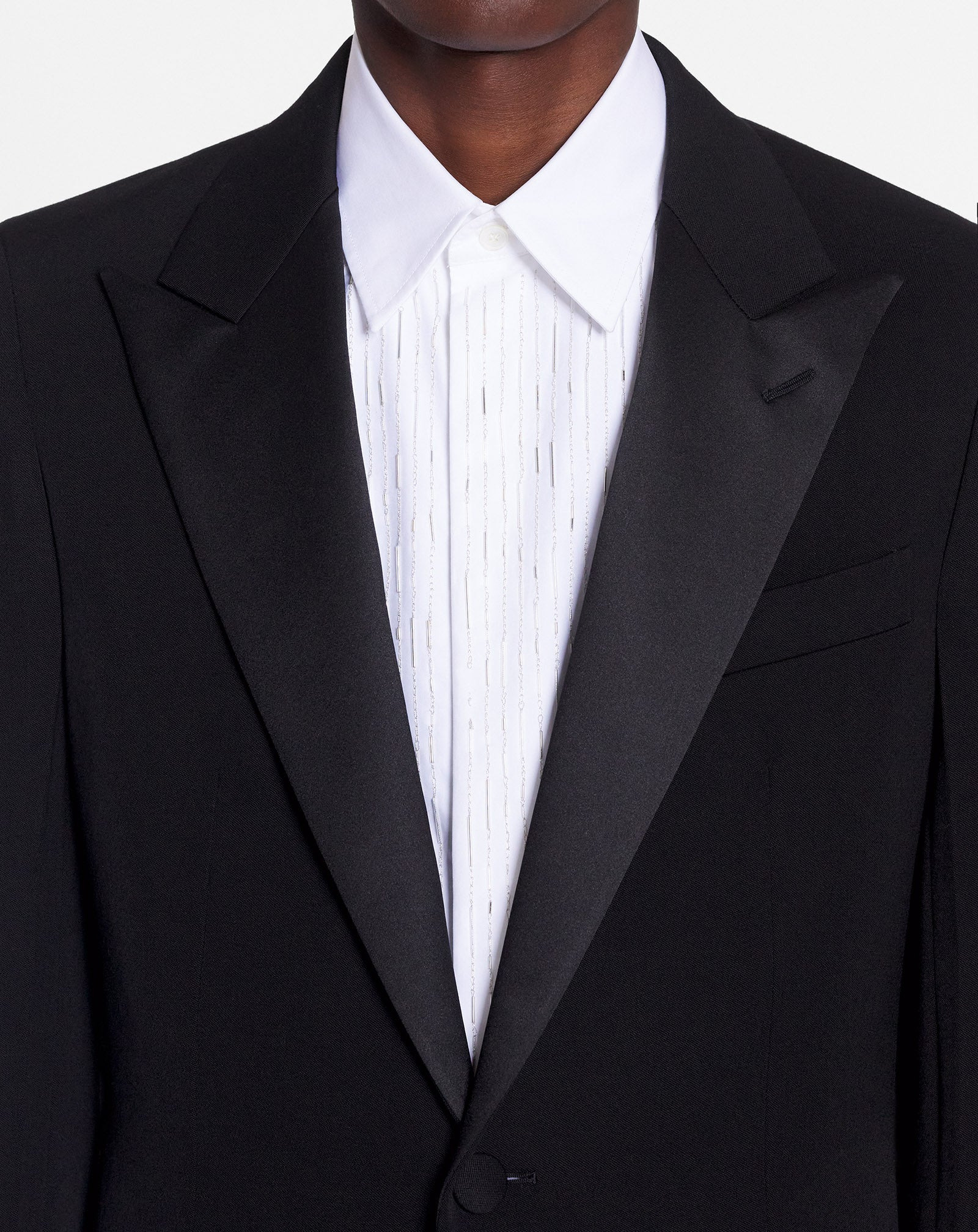 SATIN COLLAR TUXEDO JACKET - 5