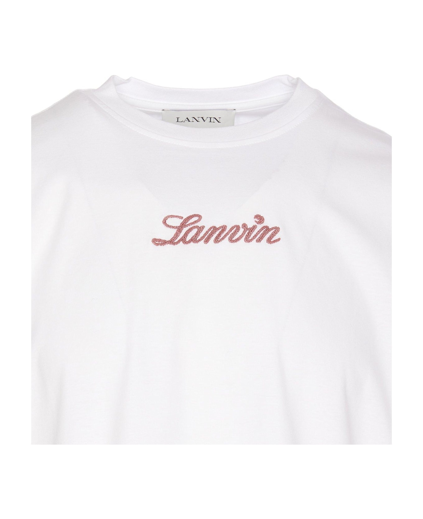 Logo Embroidered Crewneck T-shirt - 4