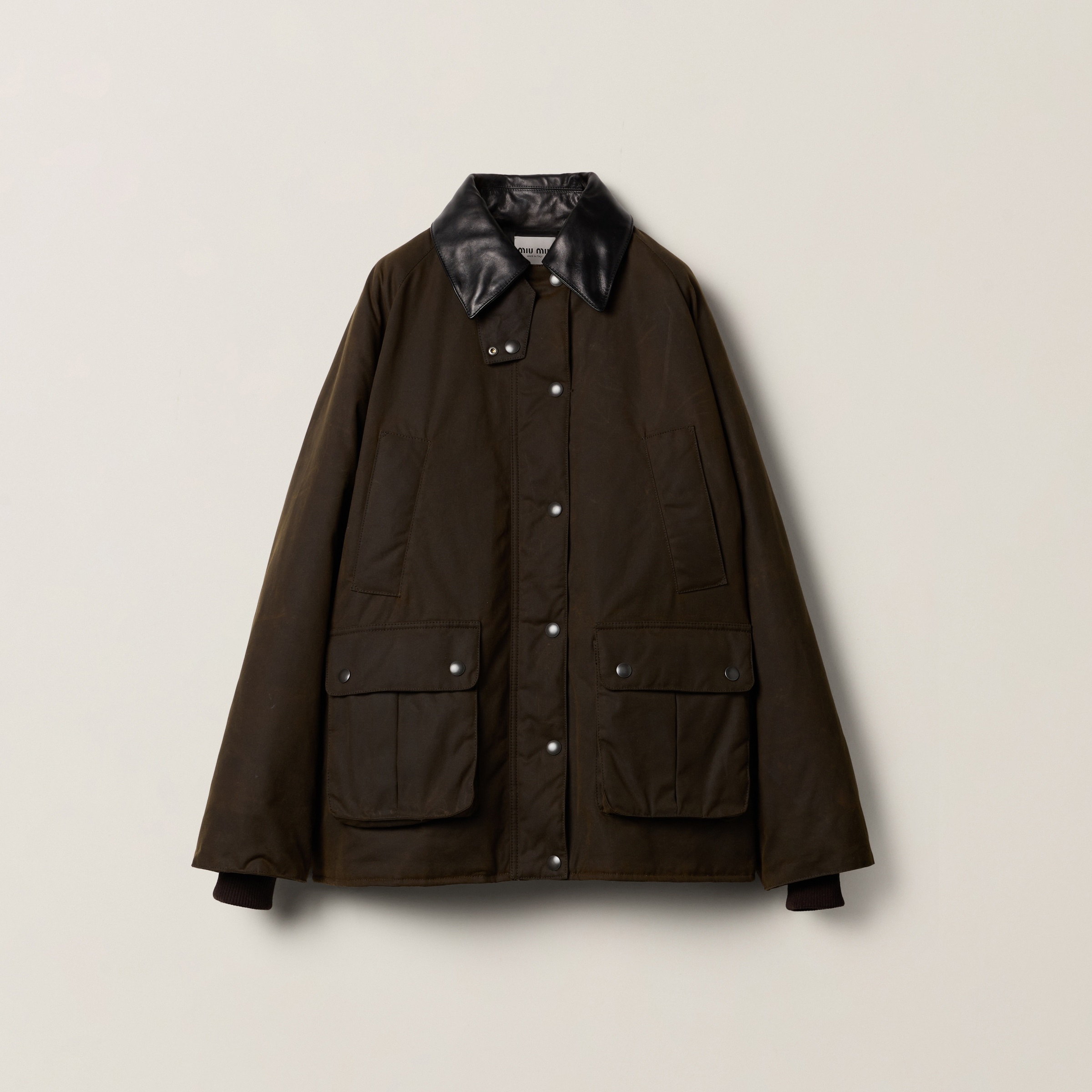 Waxed canvas blouson jacket - 1