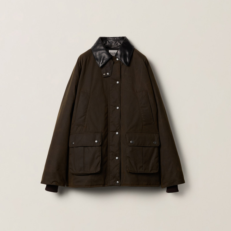 Waxed canvas blouson jacket 1