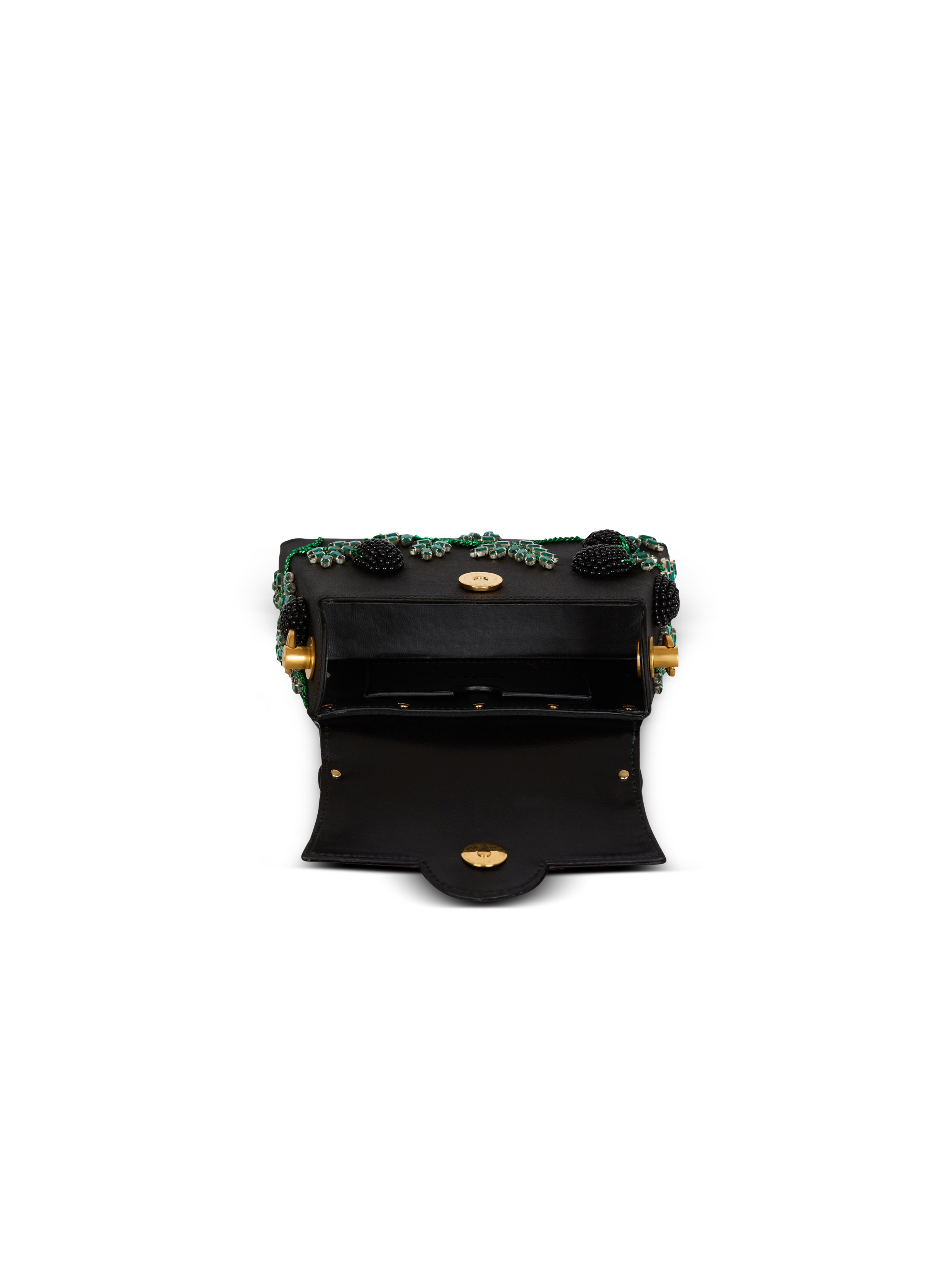 Small B-Buzz Dynasty bag in Blackberry-embroidered satin - 6