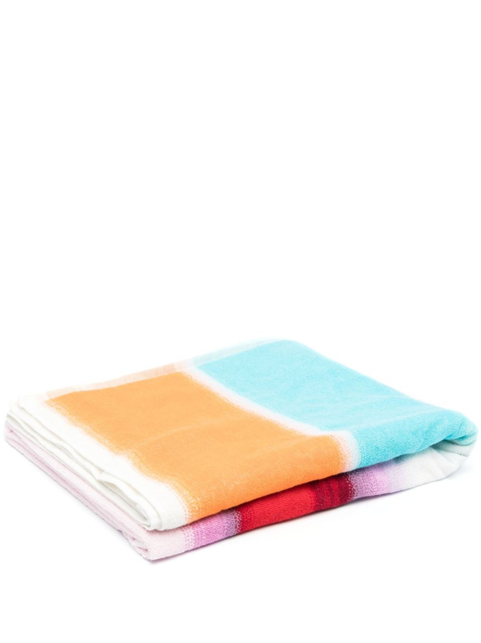 stripe-print cotton towel - 1