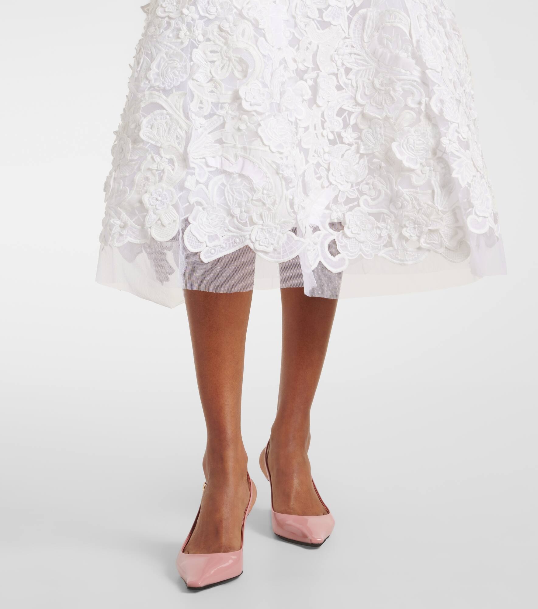 Guipure lace midi dress - 5