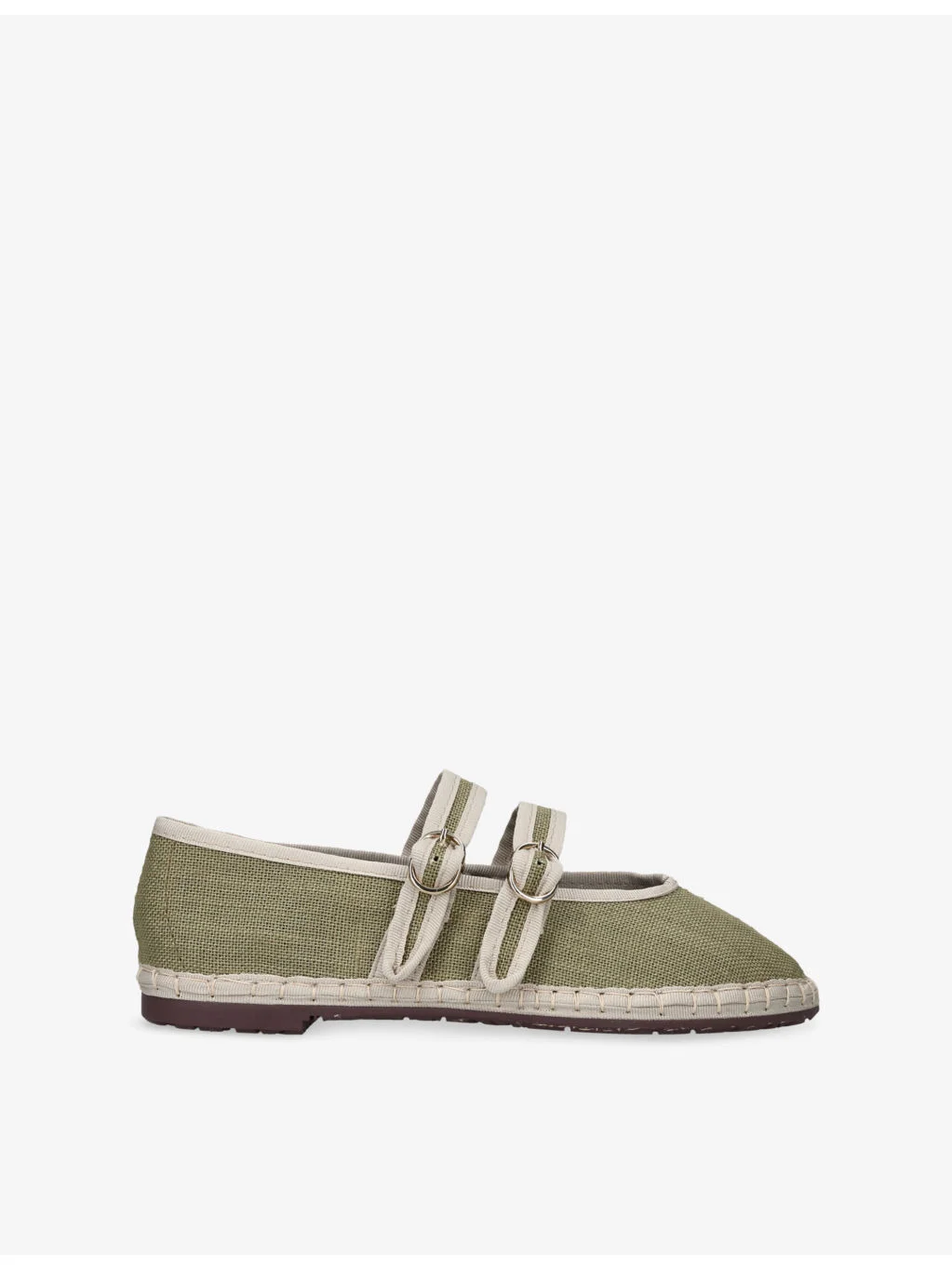 Claire Linen Mary-Jane Flats - 1