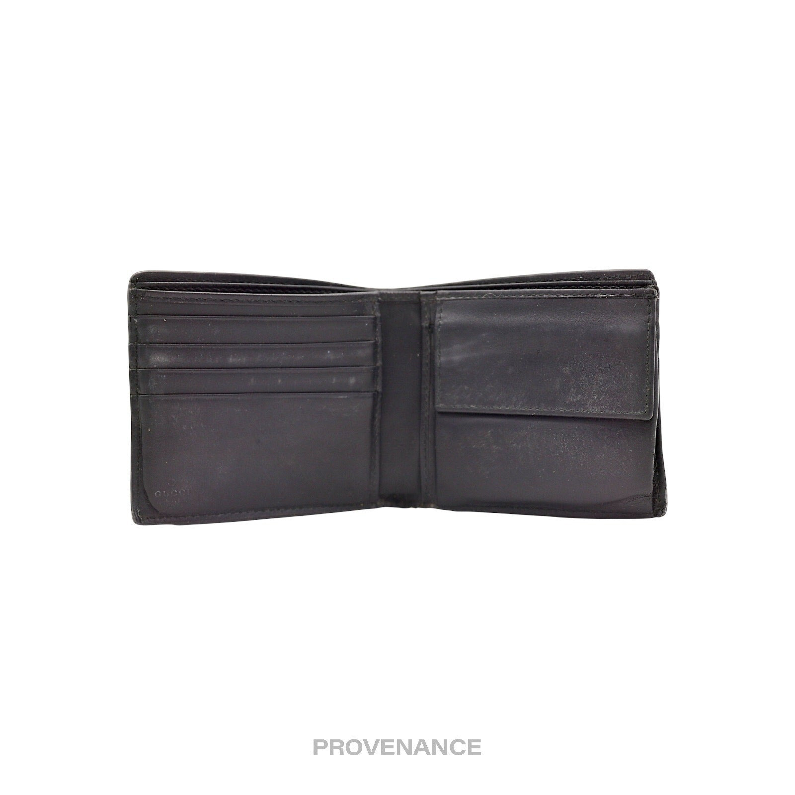 Gucci GG Supreme Signature Web Bifold Wallet - Black - 3