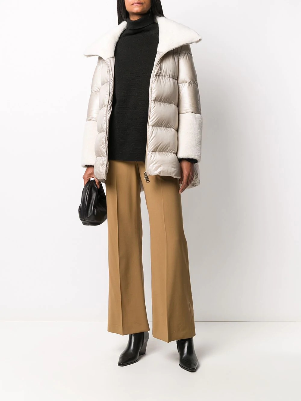 funnel neck puffer coat - 2