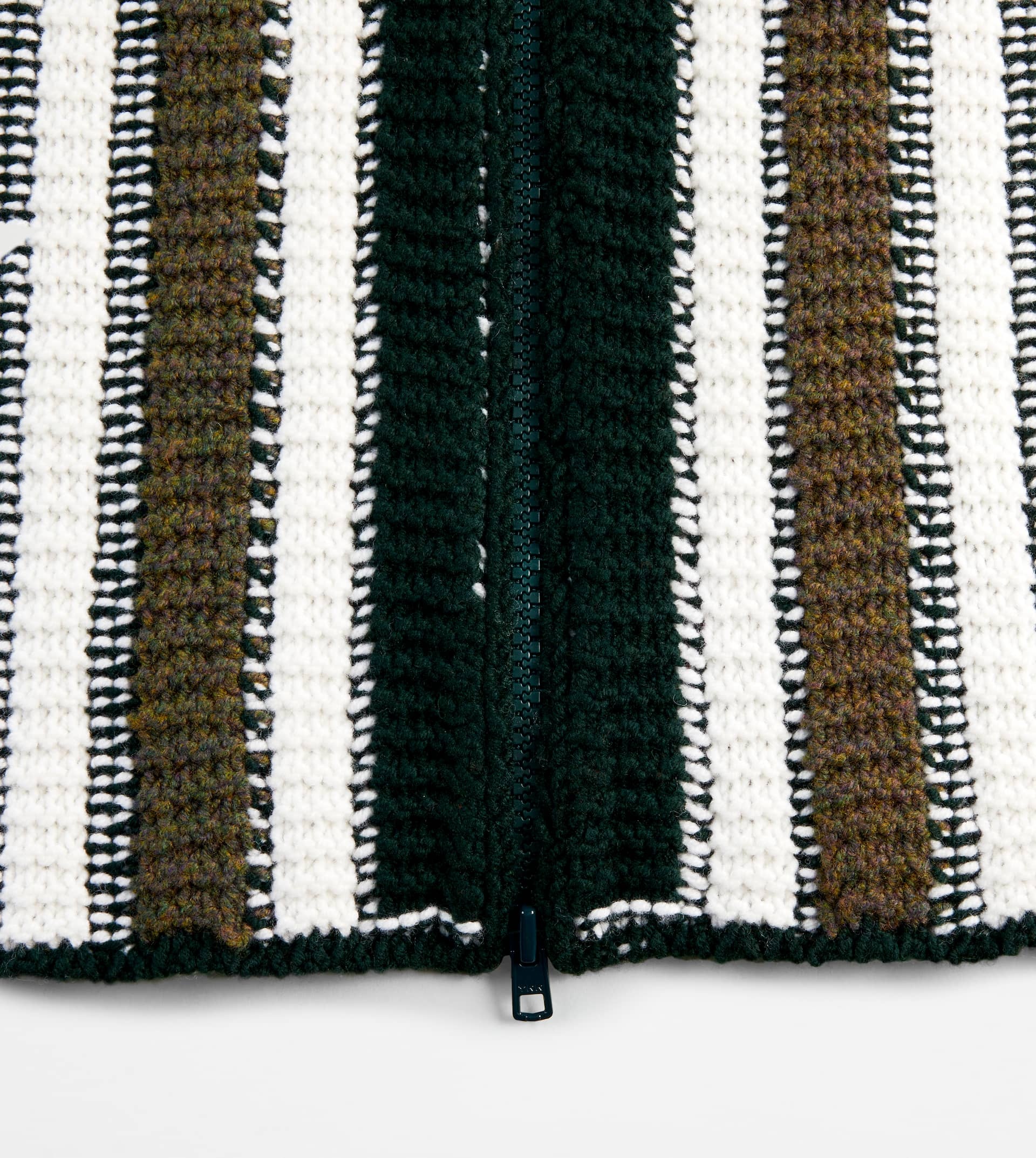 STRIPED SKIRT IN KNIT - GREEN, WHITE - 4
