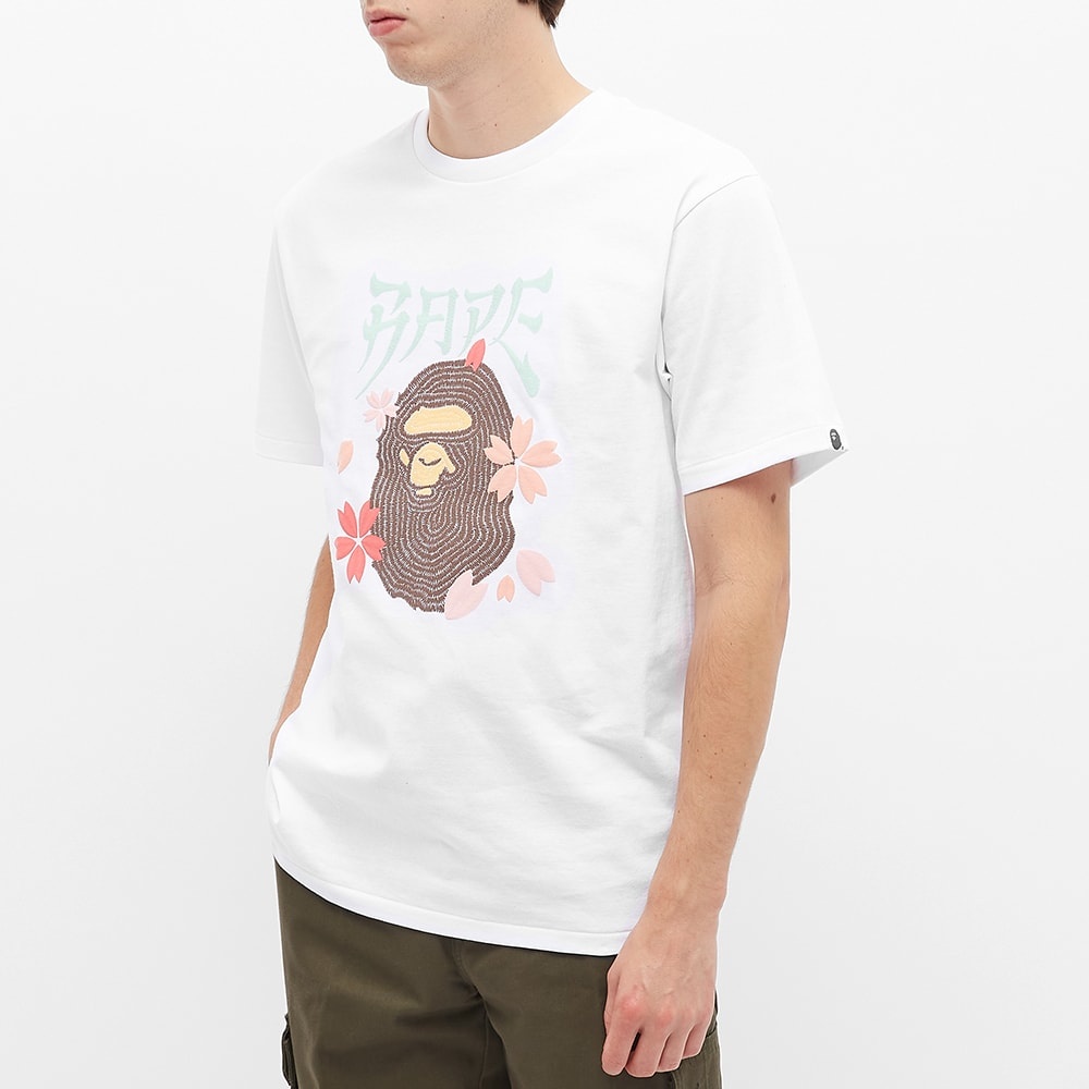 A Bathing Ape Embroidered Style Sakura Ape Head Tee - 4