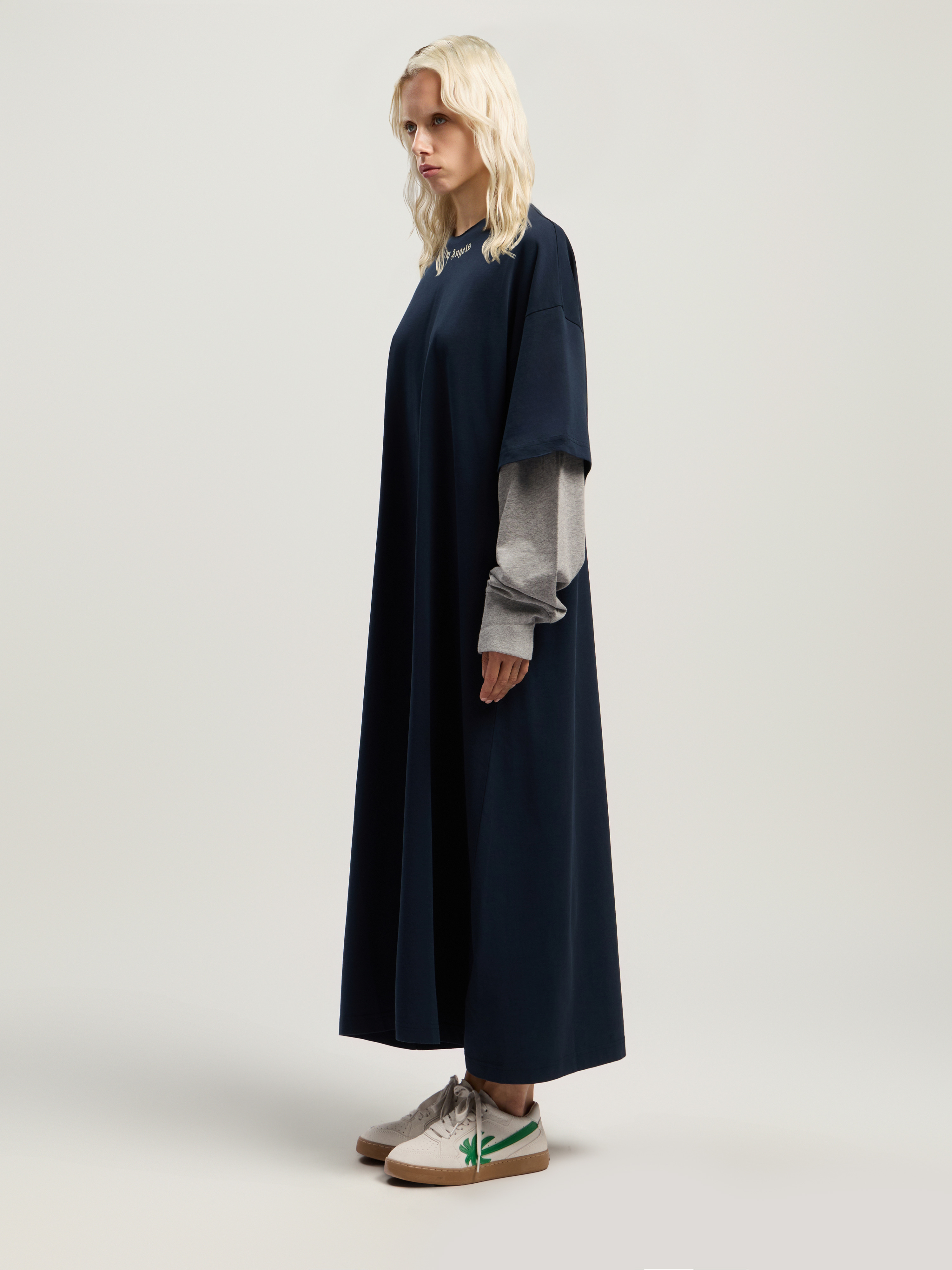 Curved Logo Layered Dress - 3