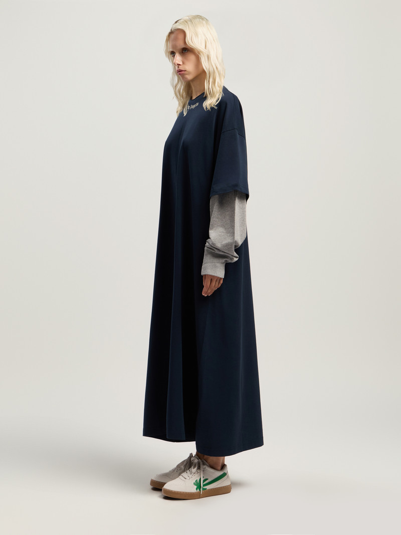 Curved Logo Layered Dress 3