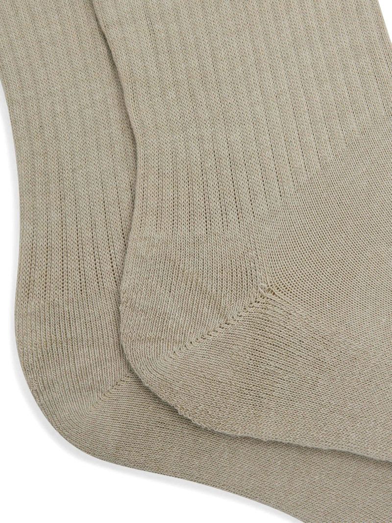 Y-3 STRIPES HIGH SOCKS – LIGHT BROWN 3