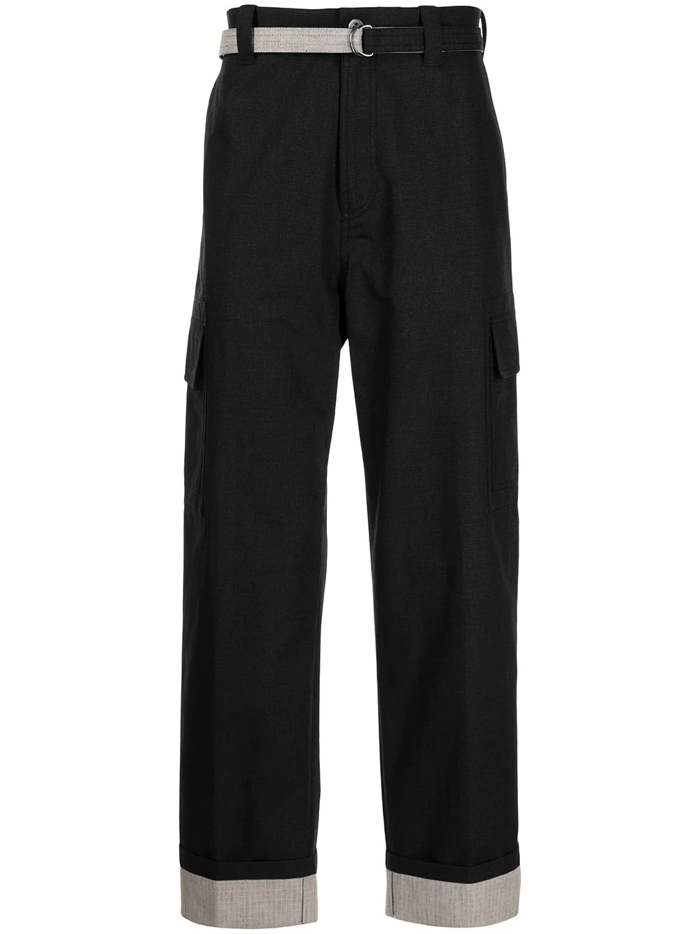 straight-leg cargo trousers - 1