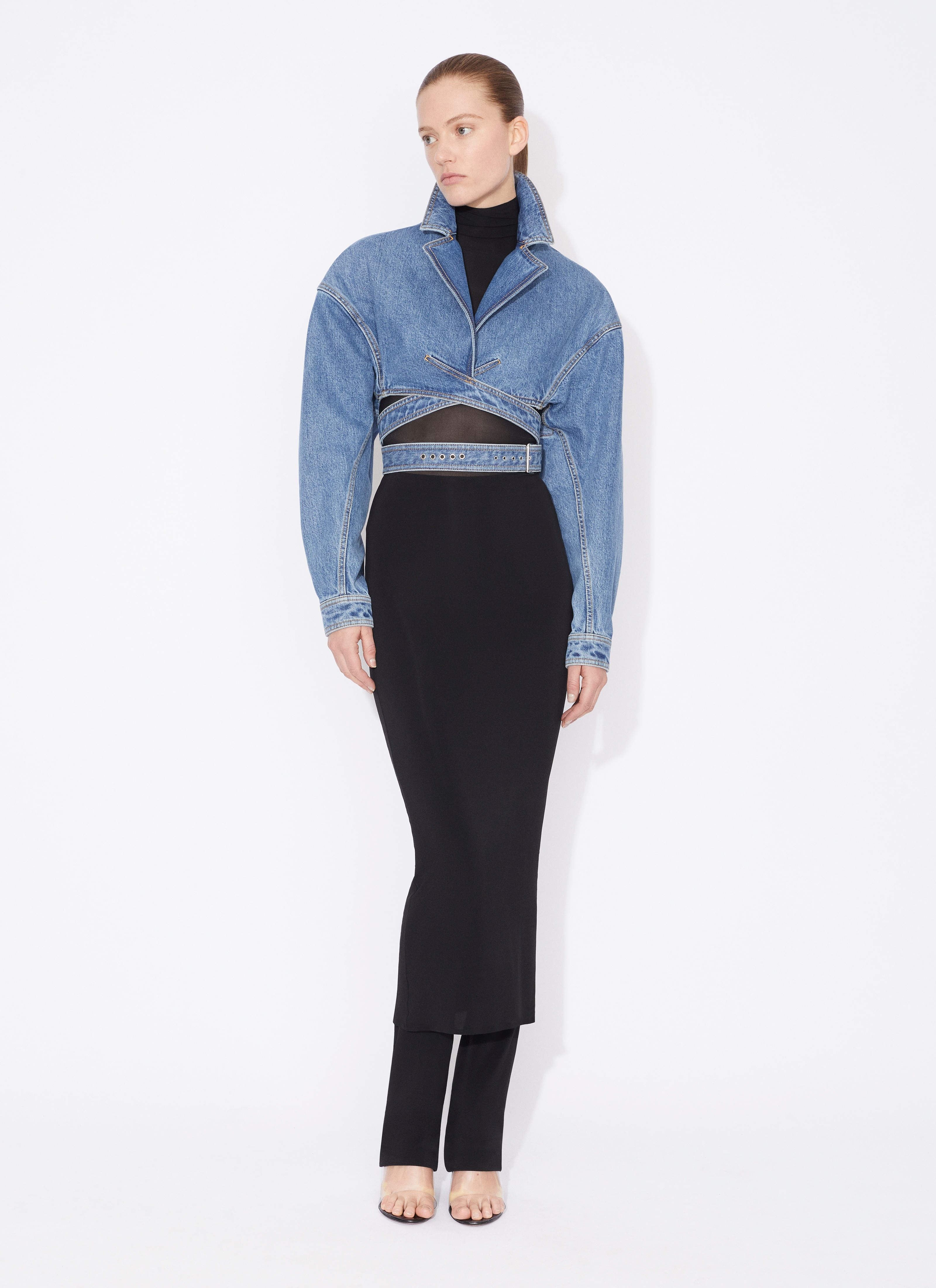 DENIM CROSS-OVER JACKET - 2