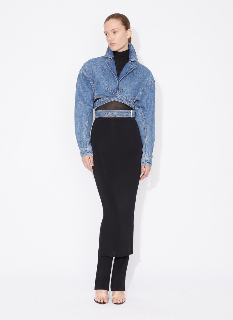 Alaïa DENIM CROSS-OVER JACKET outlook