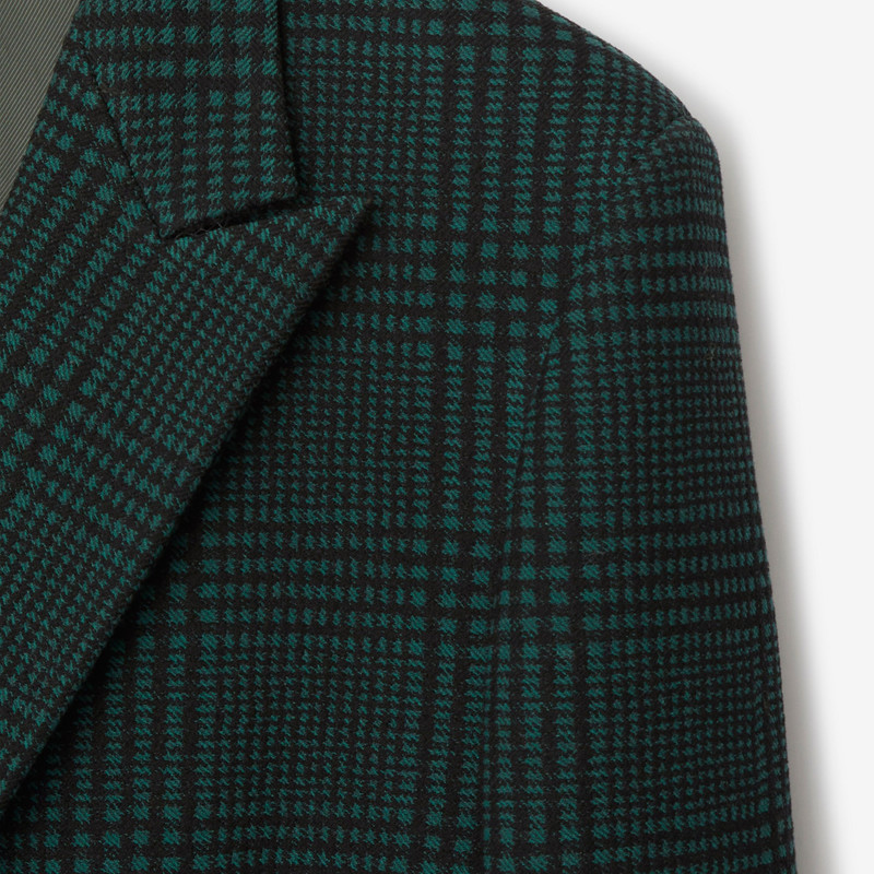 Warped Houndstooth Cotton Blend Coat 6