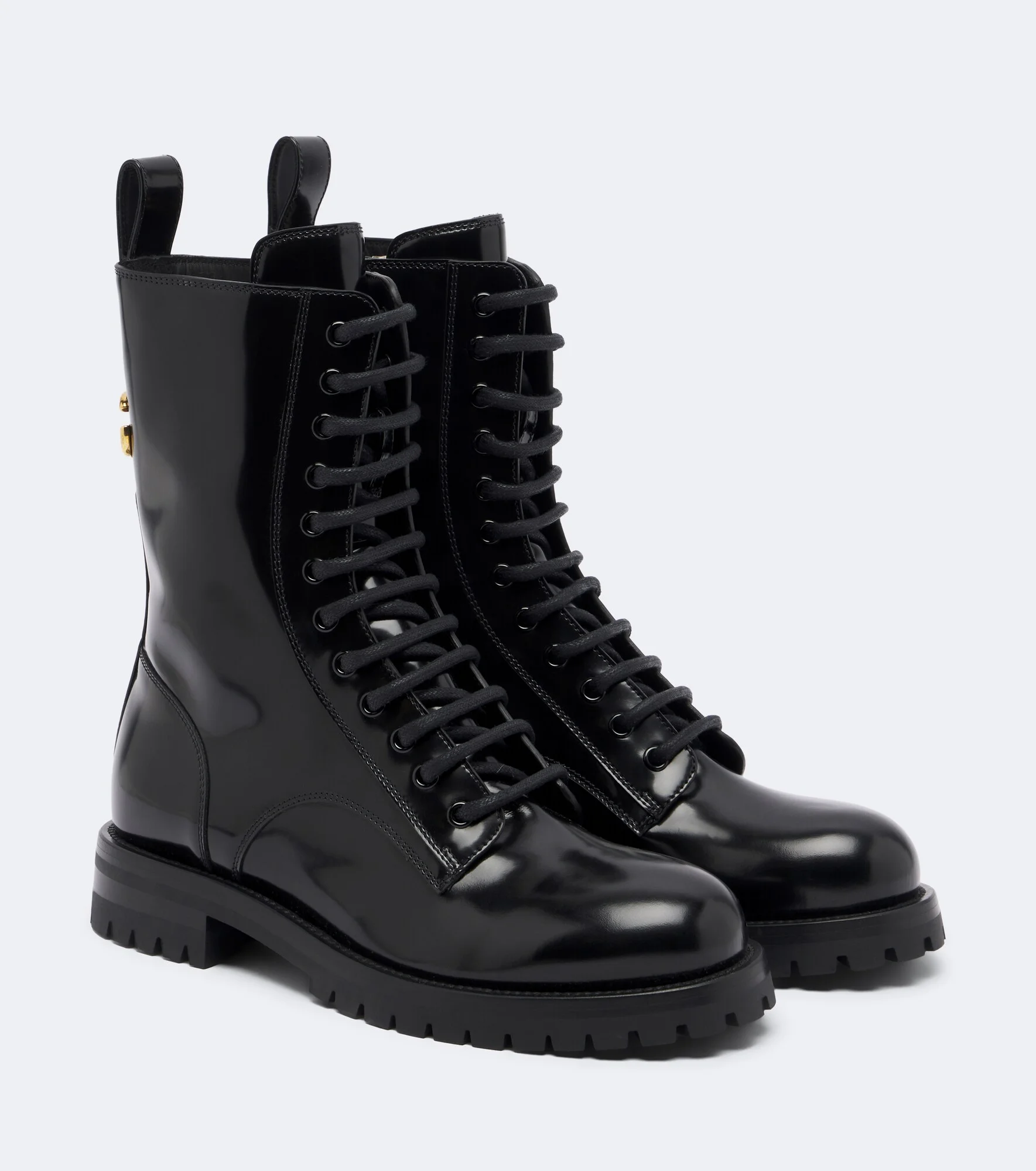 DG leather lace-up boots - 1