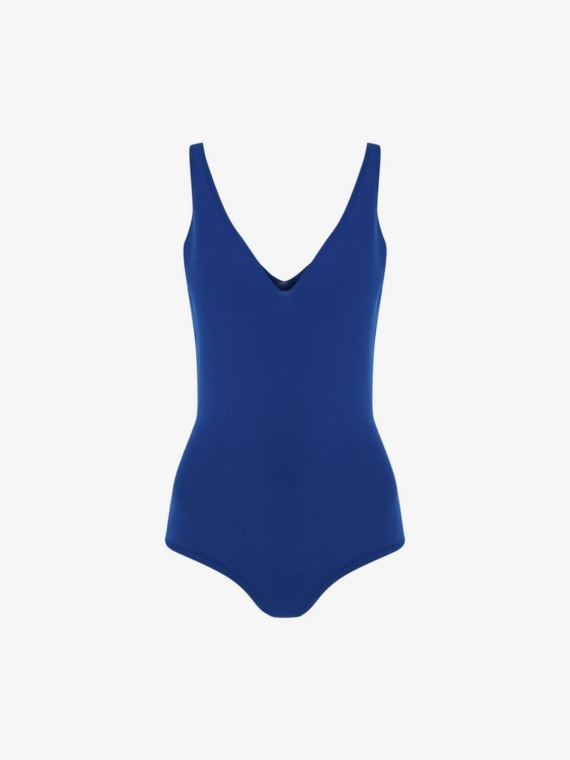 Seamless Bodysuit in Electric Blue - 1