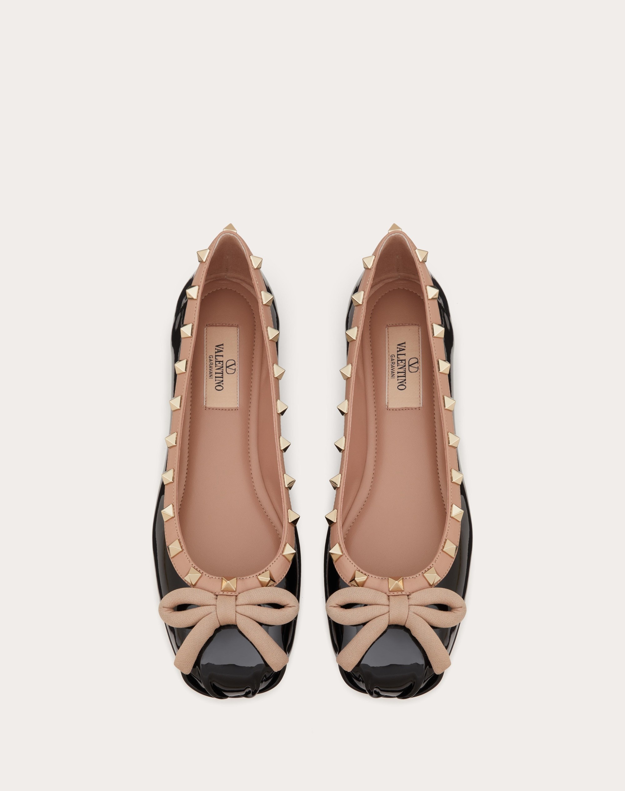 ROCKSTUD PATENT LEATHER BALLERINA - 4