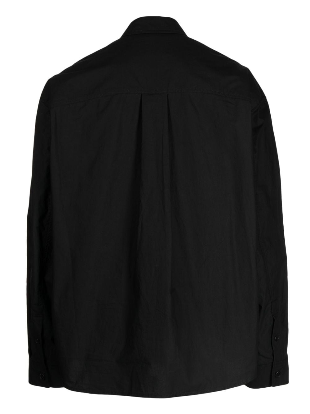 layered cotton shirt jacket - 2