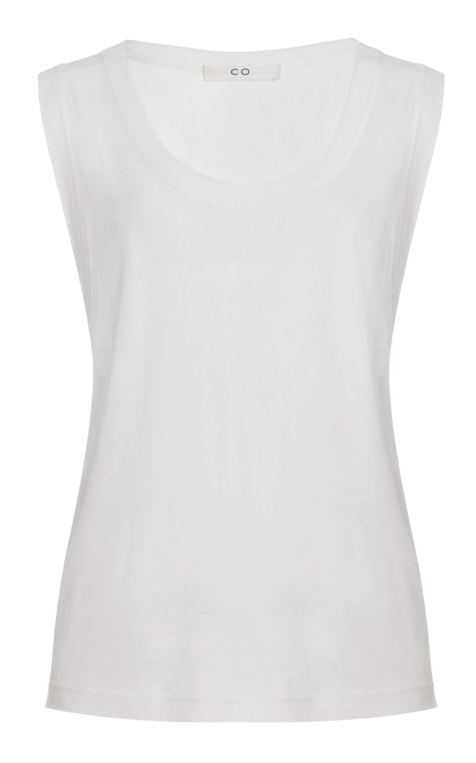Sheer Cotton Tank Top white - 1