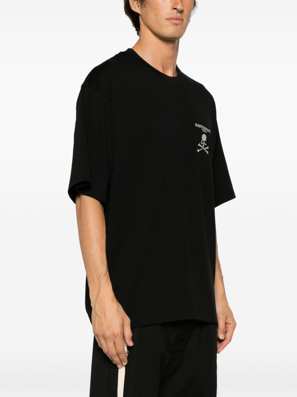 logo-embroidered cotton T-shirt - 3