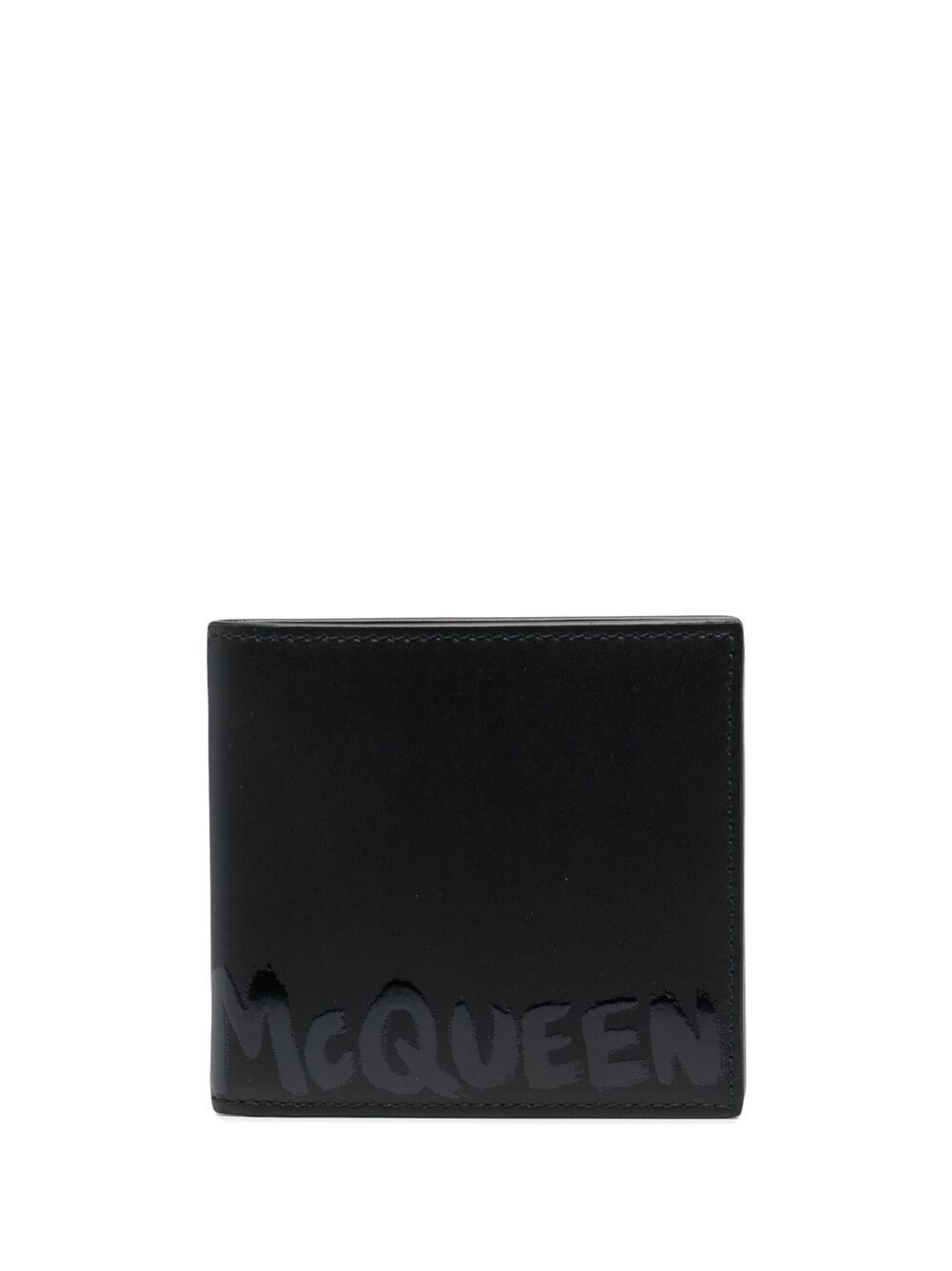 graffiti-logo leather wallet - 1