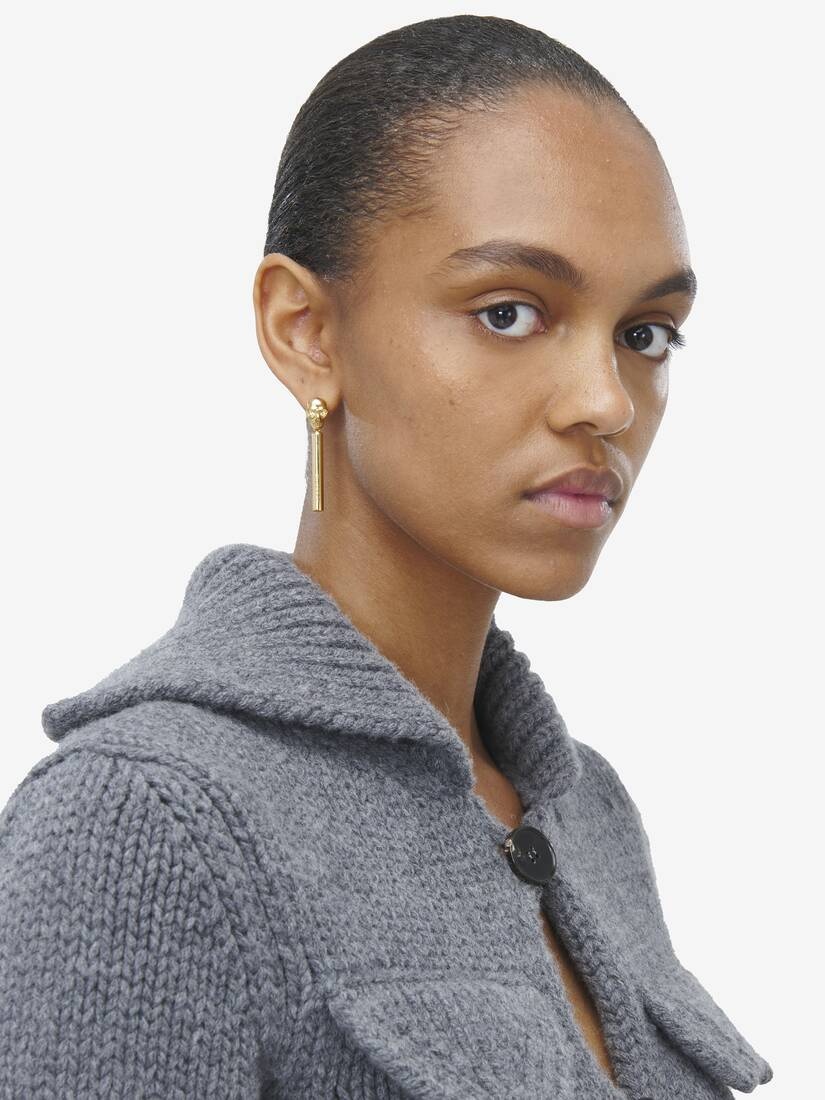 Alexander McQueen Skull Bar Earrings | alexandermcqueen