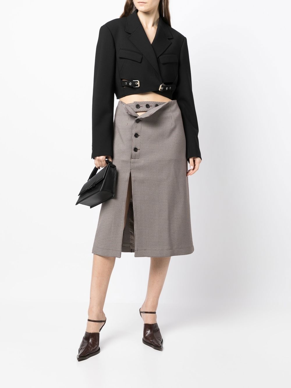 button-front midi skirt - 2