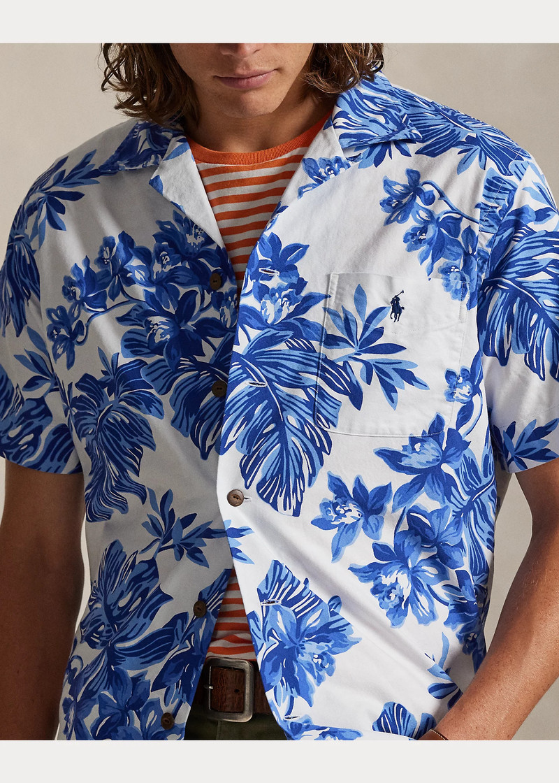 Classic Fit Tropical-Print Camp Shirt 5