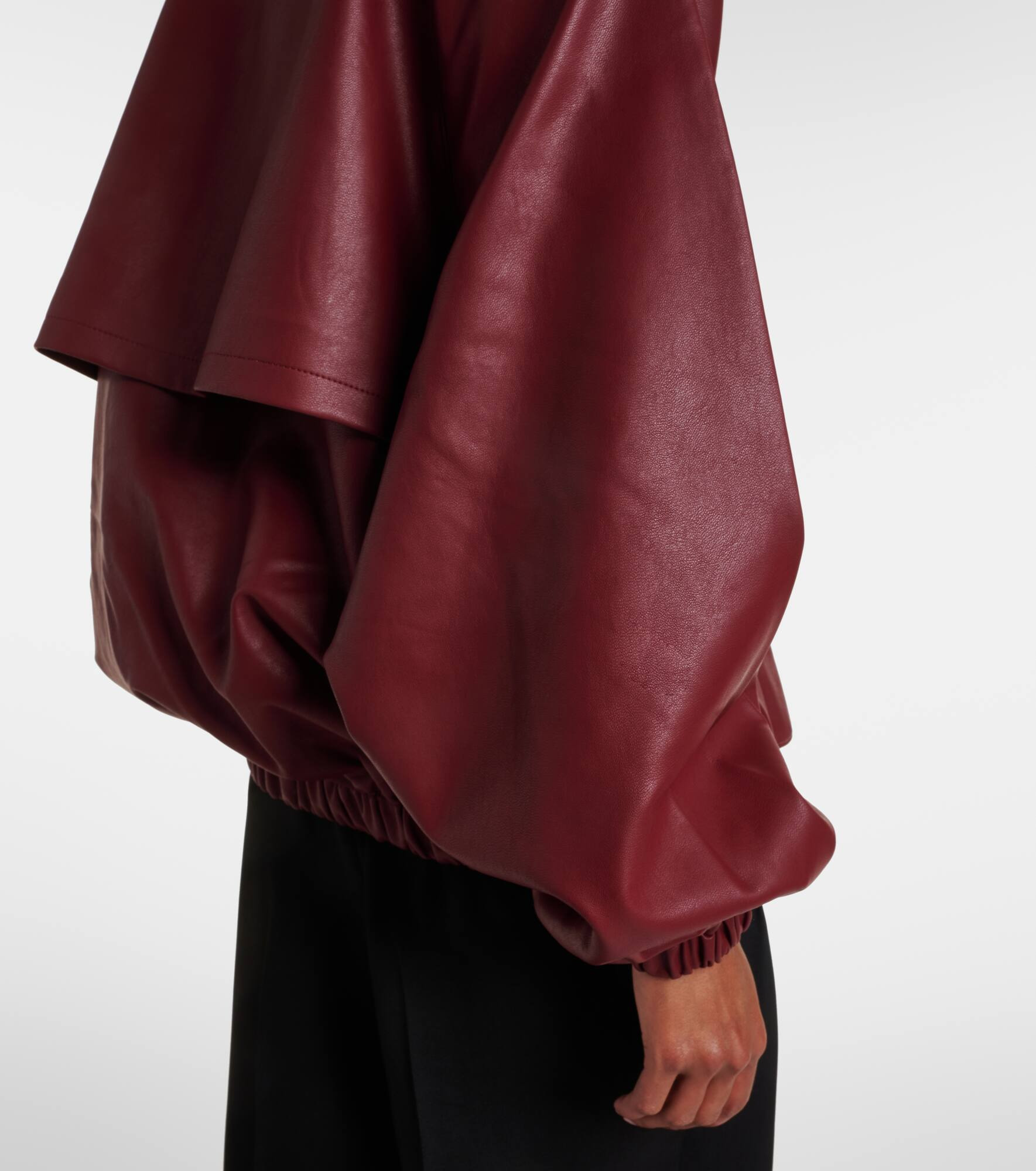 Senta oversized faux leather bomber jacket - 5