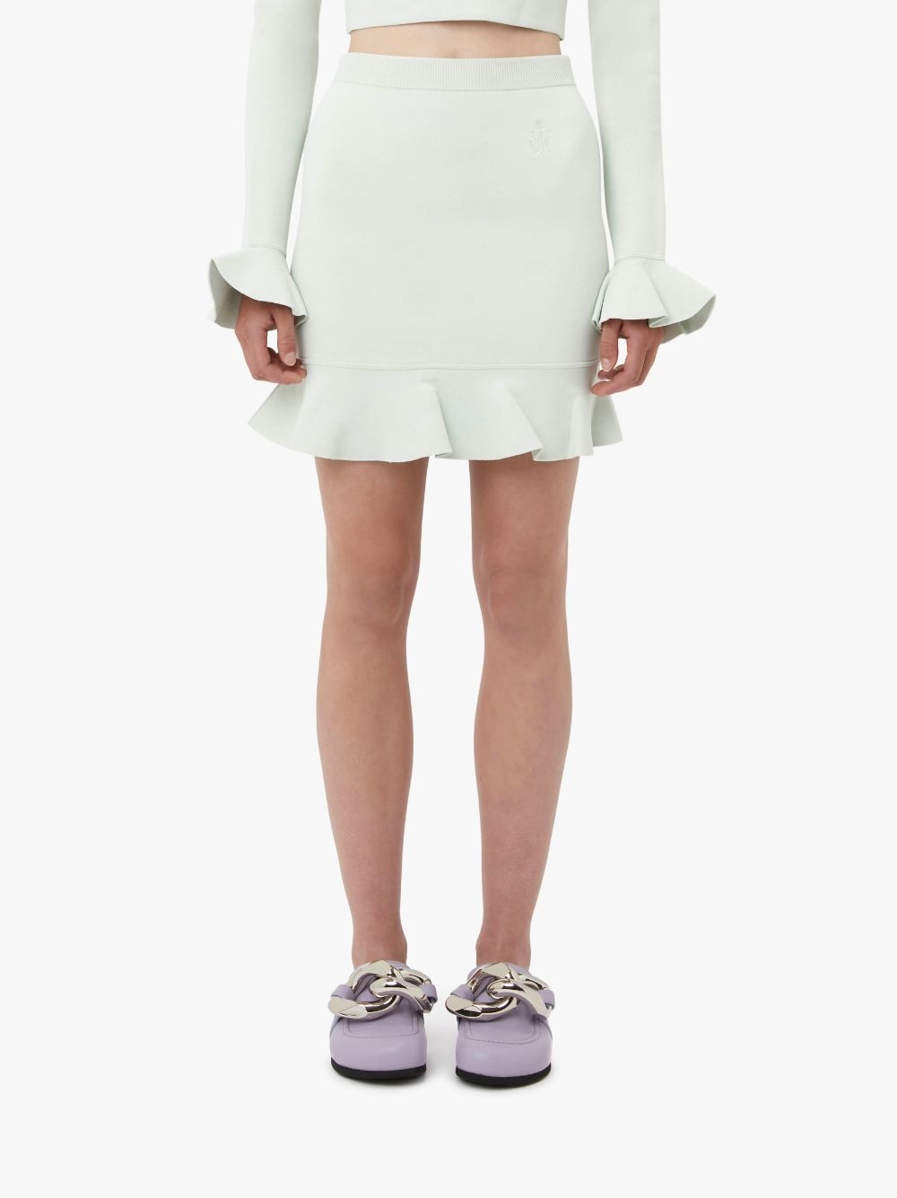 RUFFLED HEM MINI SKIRT - 2