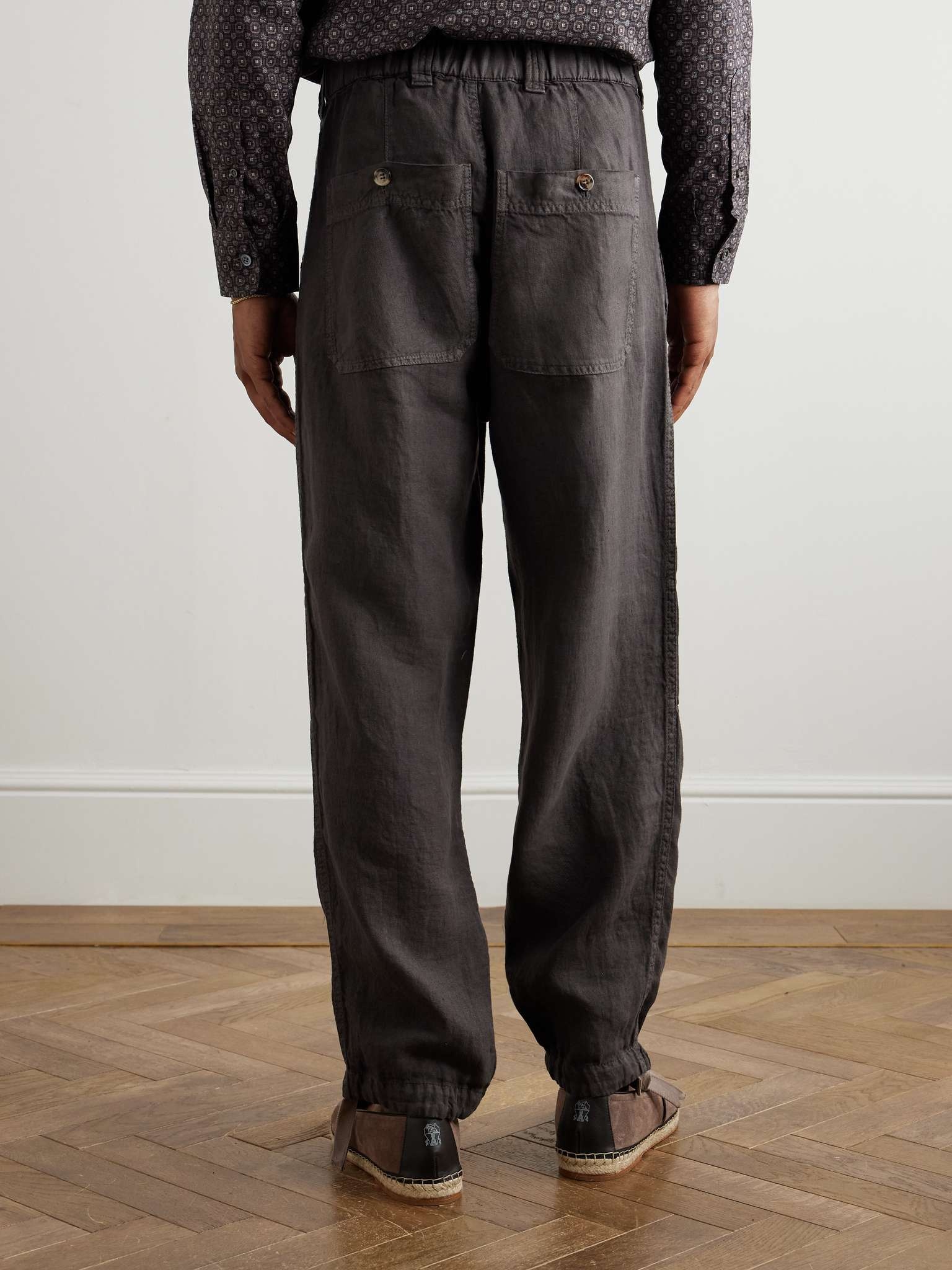 Tinto Wide-Leg Linen Trousers - 4