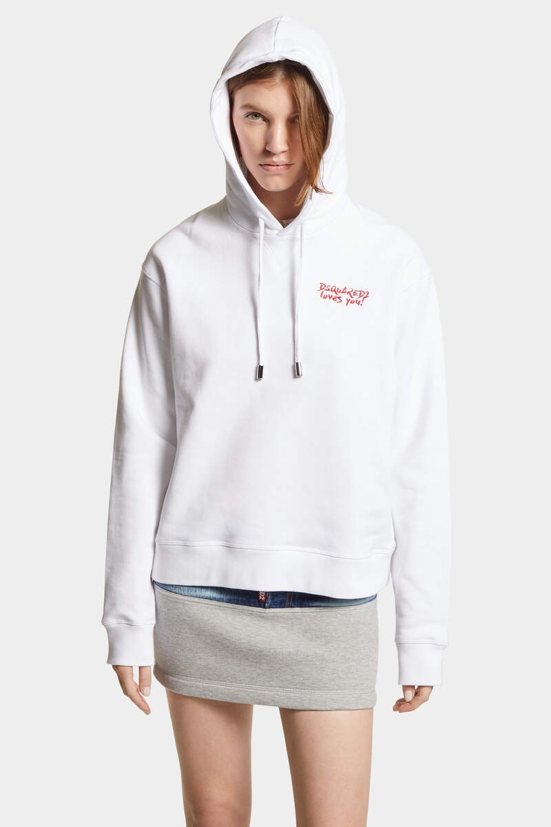 DSQUARED2 LOVES YOU COOL FIT HOODIE SWEATSHIRT - 3