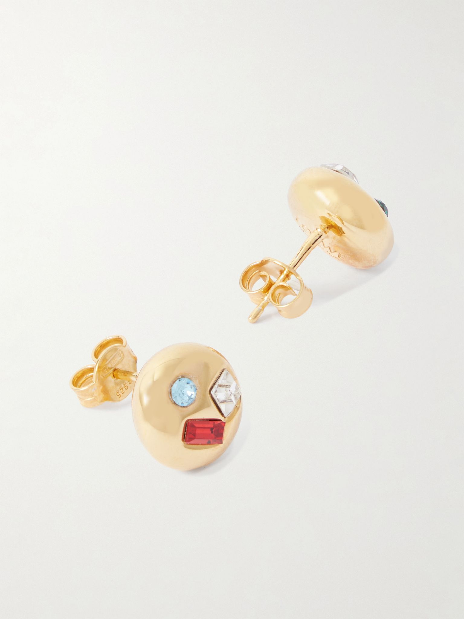 Pebble Wink gold-tone crystal earrings Gold - 3