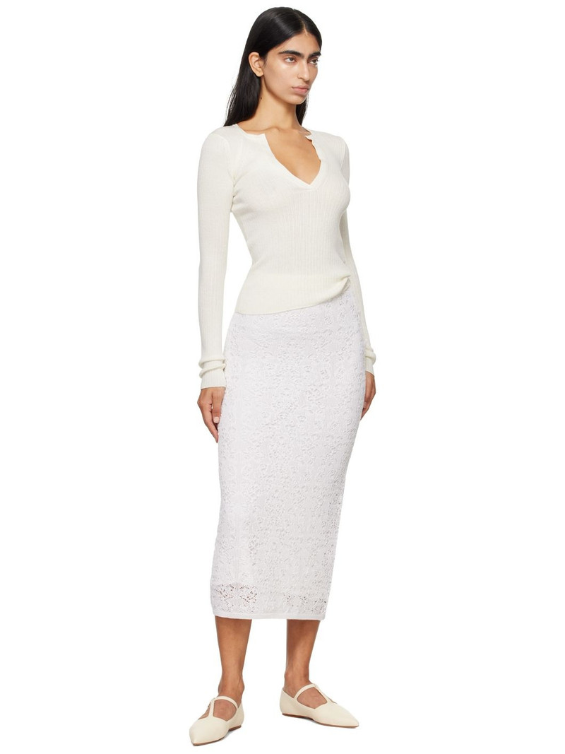 GABRIELA HEARST Off-White Tanguy Maxi Skirt outlook