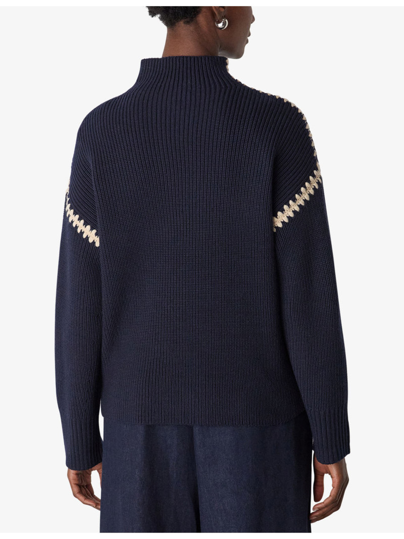 Blanket-Stitch Wool-Blend Jumper 4